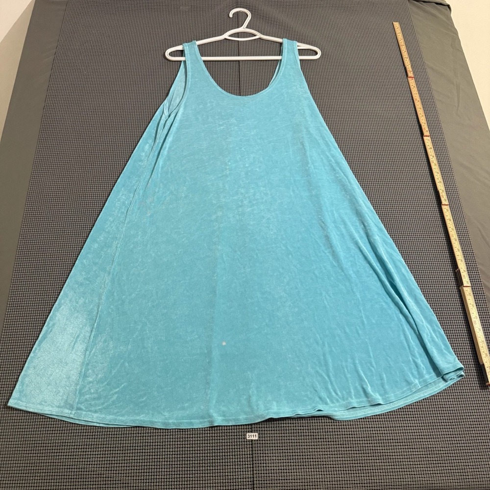 Vikki Vi California Women Blue Sleeveless Scoop Neck A-Line Tank Dress Size 0X